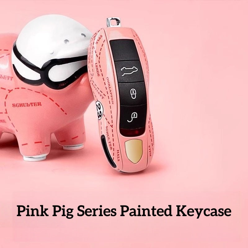 Porsche Key Cover Model A/B - Painted in cartoon style - Tailored for Macan/Cayenne/Panamera/911/Taycan