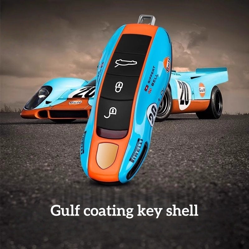 Porsche Key Cover Model A/B - Painted in cartoon style - Tailored for Macan/Cayenne/Panamera/911/Taycan