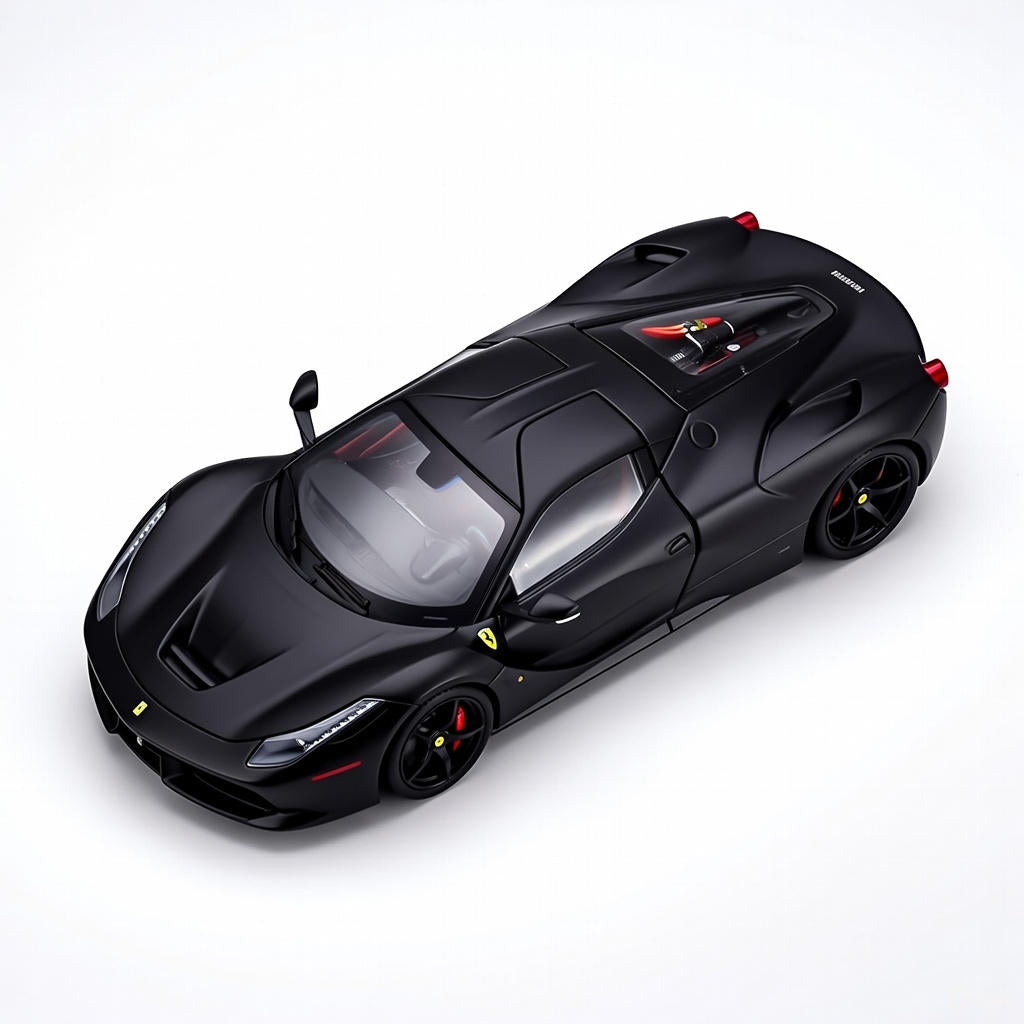 1:18 Scale LaFerrari Die-Cast Car Model - Imported Zinc Alloy Body, Rubber Tires with Shock Absorption & Steering Wheel Linked Front Wheels, Collectible Replica