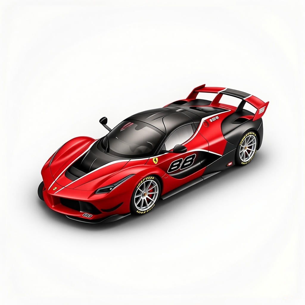 1:18 Scale LaFerrari Die-Cast Car Model - Imported Zinc Alloy Body, Rubber Tires with Shock Absorption & Steering Wheel Linked Front Wheels, Collectible Replica