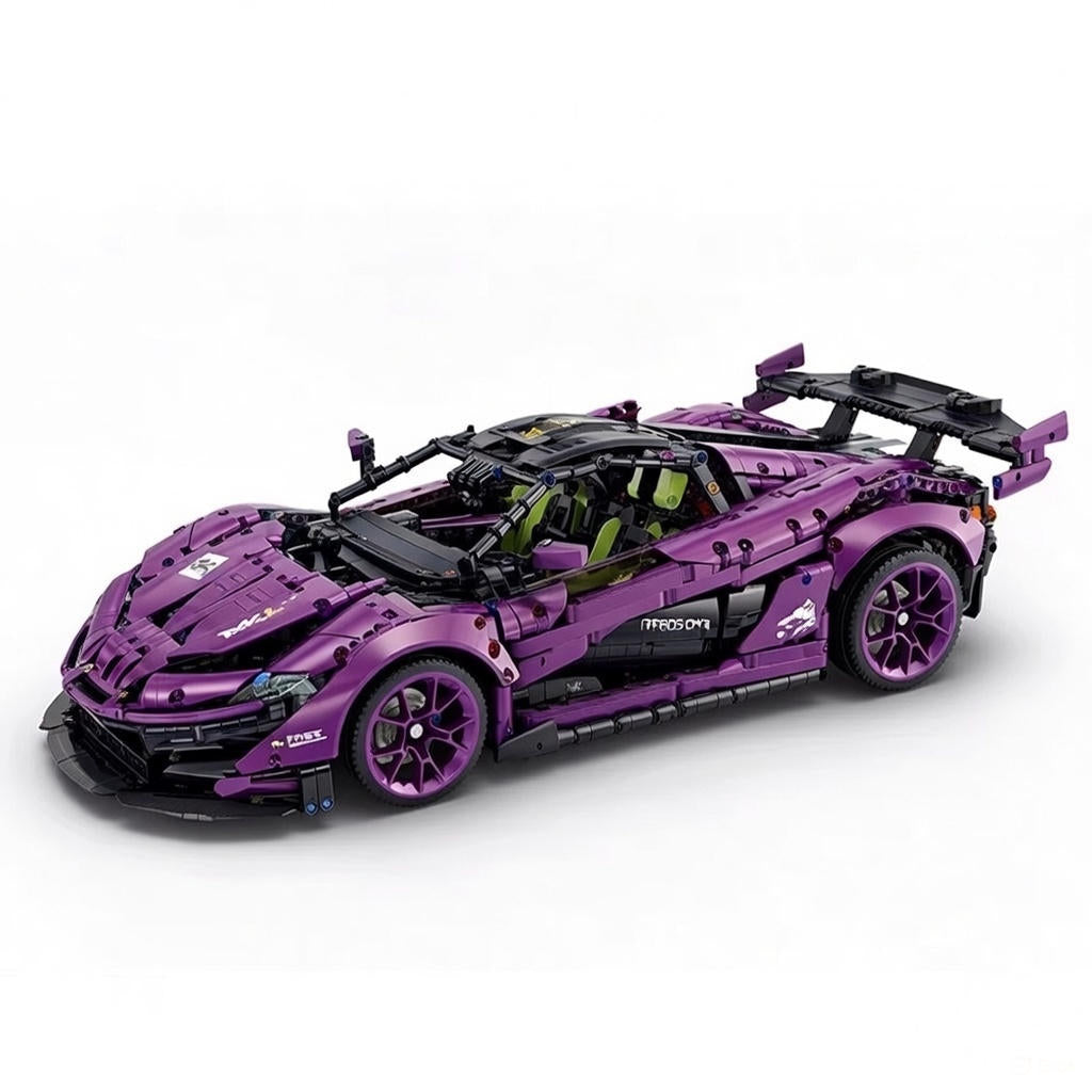 1:8 Scale McLaren-P1 GTR Purple Plating Supercar - Technic Building Blocks 3568 Pieces for Adults & Collectors